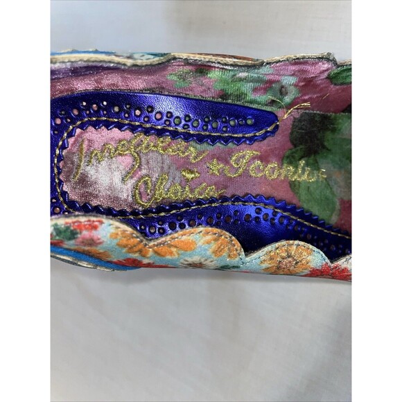 Irregular Choice Iconic Women’s Flair Dress Shoes Size 41 U.S. 10 M Blue Floral - Picture 2 of 14